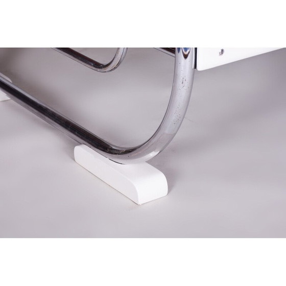 Image 1 of Vintage kersenrode leren fauteuil van Slezak Factories, jaren 1930