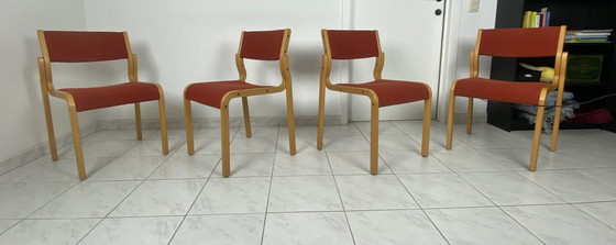 Image 1 of 4x Kvist Denemarken Scandinavisch Design eetkamerstoel