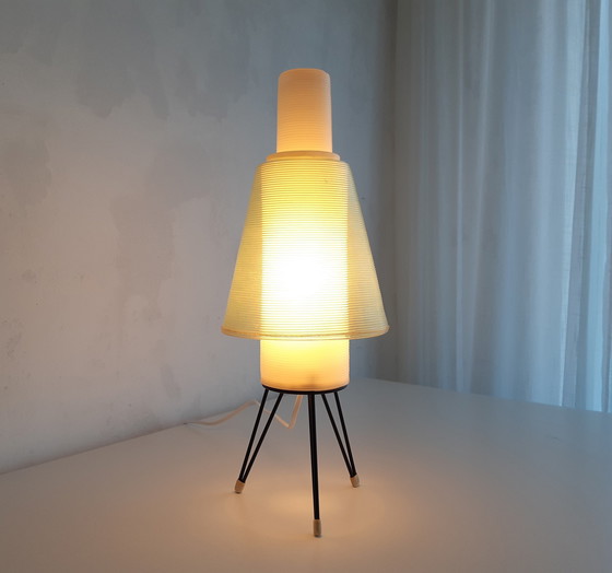 Image 1 of Zeldzame Vintage Rotaflex Tafellamp, Jaren 50 Space Age Lamp in Pastelkleuren