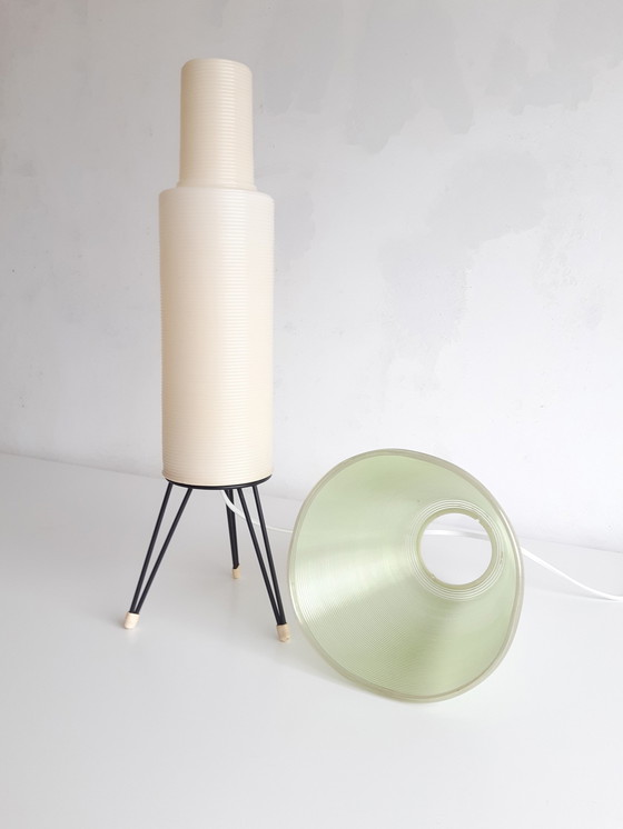 Image 1 of Zeldzame Vintage Rotaflex Tafellamp, Jaren 50 Space Age Lamp in Pastelkleuren