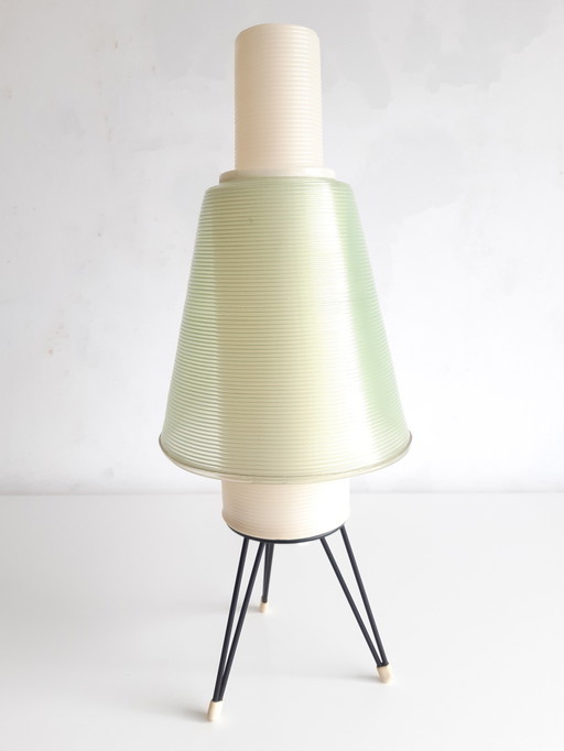 Zeldzame Vintage Rotaflex Tafellamp, Jaren 50 Space Age Lamp in Pastelkleuren