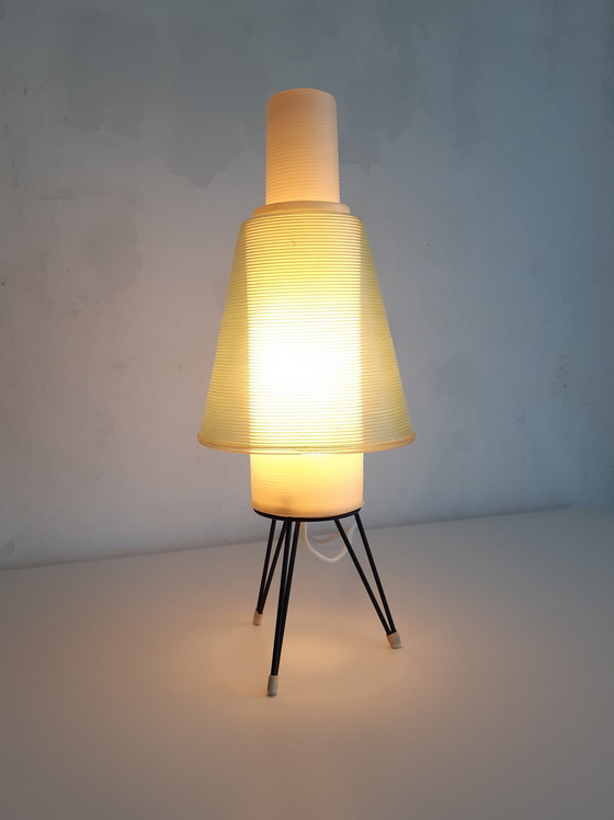 Image 1 of Zeldzame Vintage Rotaflex Tafellamp, Jaren 50 Space Age Lamp in Pastelkleuren