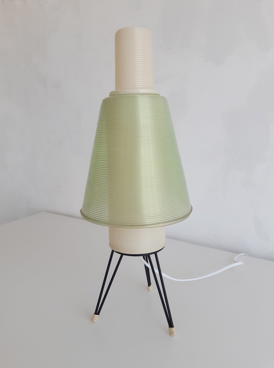 Image 1 of Zeldzame Vintage Rotaflex Tafellamp, Jaren 50 Space Age Lamp in Pastelkleuren