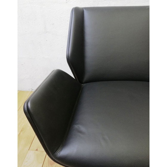 Image 1 of Ray vintage draaifauteuil in zwart leer