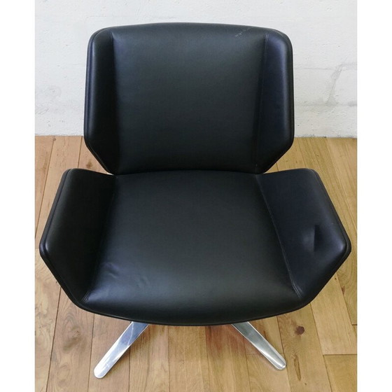 Image 1 of Ray vintage draaifauteuil in zwart leer
