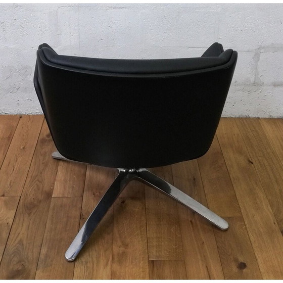 Image 1 of Ray vintage draaifauteuil in zwart leer