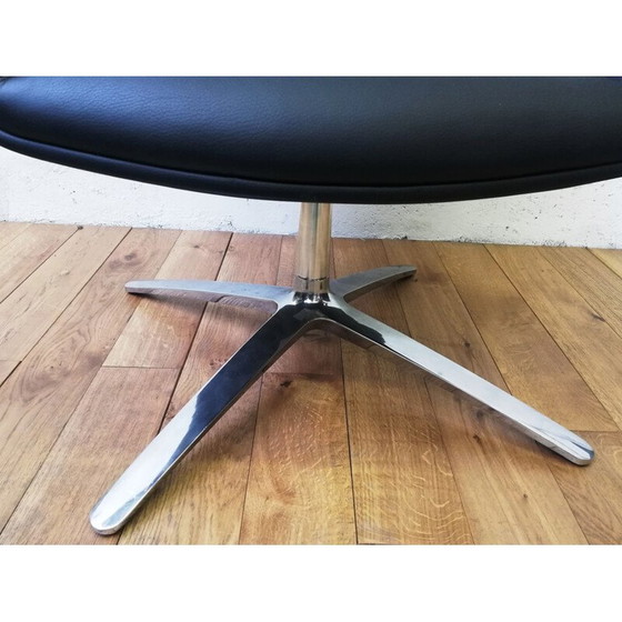 Image 1 of Ray vintage draaifauteuil in zwart leer