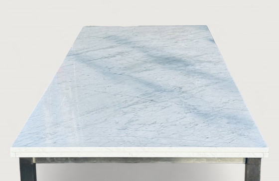 Image 1 of Office Table/ Dining Table Stainless Steel Frame With Marble Top