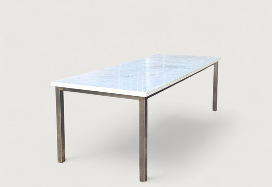 Image 1 of Office Table/ Dining Table Stainless Steel Frame With Marble Top