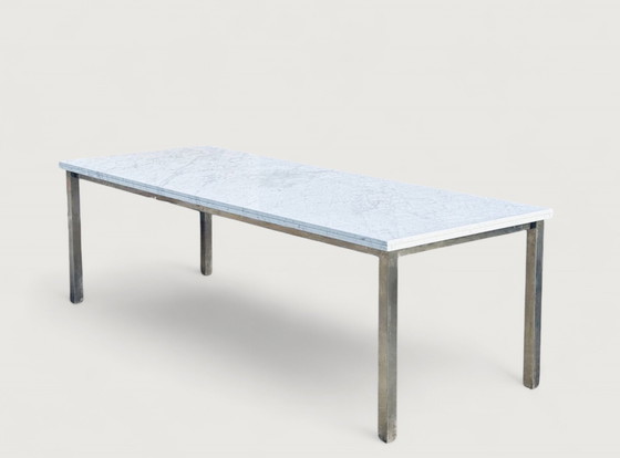 Image 1 of Office Table/ Dining Table Stainless Steel Frame With Marble Top