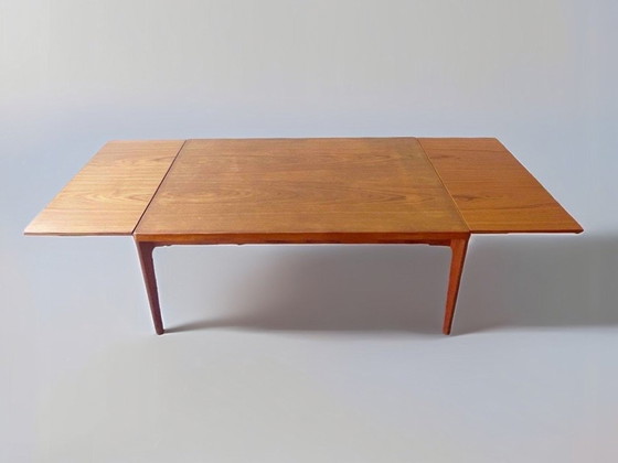 Image 1 of Deense Henning Kjaernulf Tafel Tafel + 2 laden Eetkamertafel Eetkamertafel 1960 Mid Century Teakhout