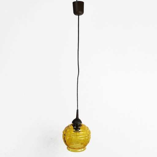 Vintage natriumglas hanglamp, Polen 1970