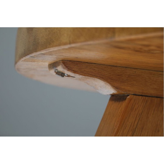 Image 1 of Vintage ronde grenen salontafel van Charlotte Perriand, 1960