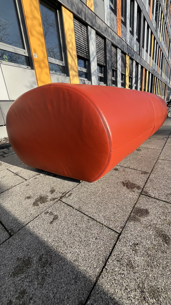 Image 1 of Koinor Design Bank Parel Leer Bourgondisch-Rood 3-zits