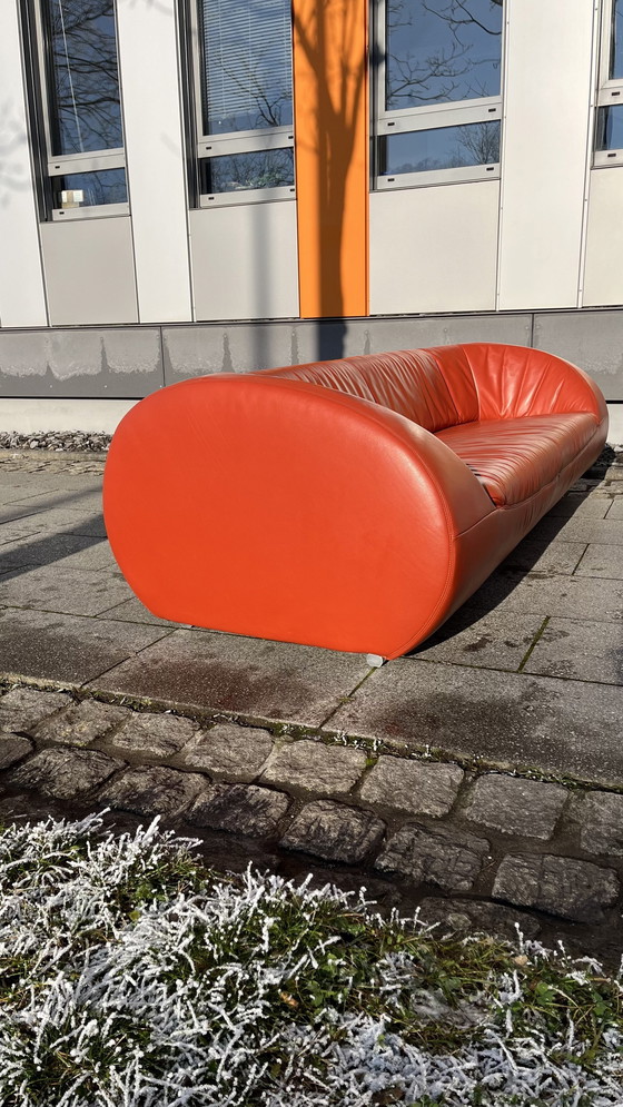 Image 1 of Koinor Design Bank Parel Leer Bourgondisch-Rood 3-zits