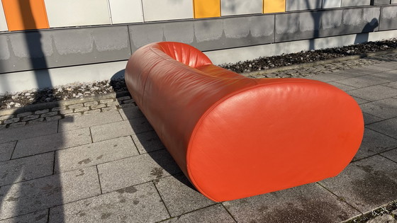 Image 1 of Koinor Design Bank Parel Leer Bourgondisch-Rood 3-zits