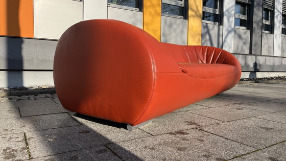 Image 1 of Koinor Design Bank Parel Leer Bourgondisch-Rood 3-zits