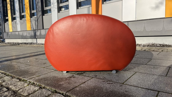 Image 1 of Koinor Design Bank Parel Leer Bourgondisch-Rood 3-zits