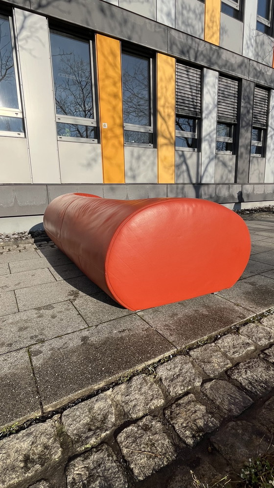 Image 1 of Koinor Design Bank Parel Leer Bourgondisch-Rood 3-zits