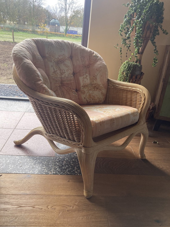 Image 1 of Ruime Rotan/Rattan Fauteuil 