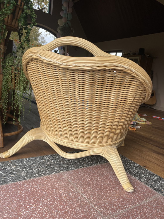 Image 1 of Ruime Rotan/Rattan Fauteuil 