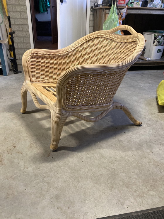 Image 1 of Ruime Rotan/Rattan Fauteuil 