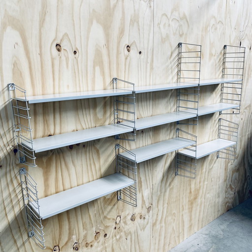 Mid-Century Xxl Metal Tomado Shelving Wall Unit Dutch Design