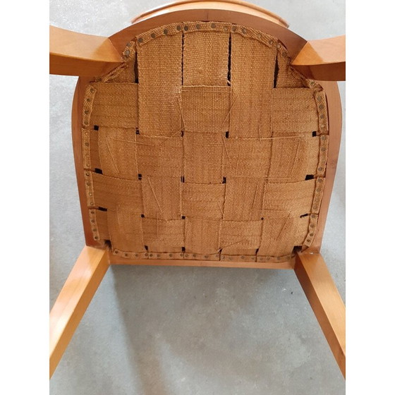 Image 1 of Suite van 6 vintage art deco stoelen Dominique 1940