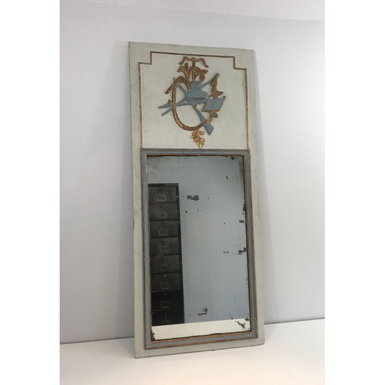 Image 1 of Vintage Lodewijk XVI spiegel van houtsnijwerk, 1780