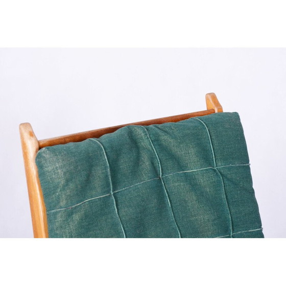 Image 1 of Vintage eikenhouten fauteuil van Jan Vanek, Tsjecho-Slowakije 1950