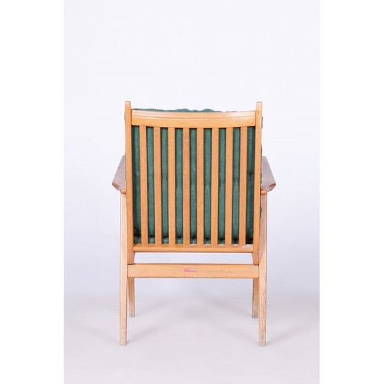 Image 1 of Vintage eikenhouten fauteuil van Jan Vanek, Tsjecho-Slowakije 1950