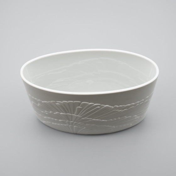 Image 1 of Rosenthal Rosamunde Nairac Bisque Porseleinen Anemone Vaas Duo Op-Art H19Cm +23Cm