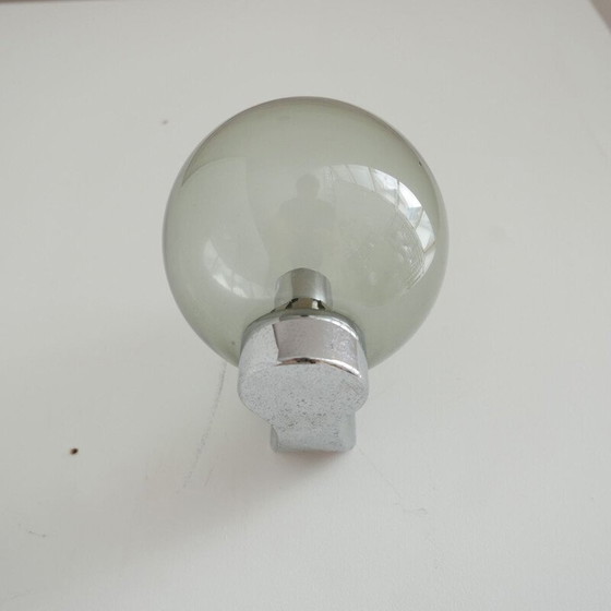 Image 1 of Paar vintage wandlampen van glas en chroom Holland 1970