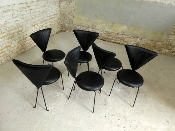 Image 1 of Serie van 6 Lübke-stoelen, 1970