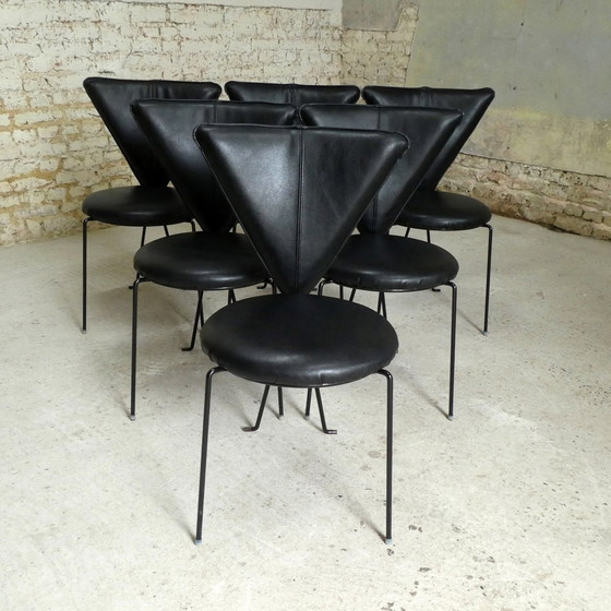 Image 1 of Serie van 6 Lübke-stoelen, 1970