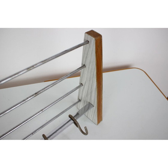 Image 1 of Vintage metalen kapstokhaak, Tsjecho-Slowakije 1960