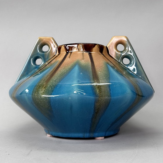 Image 1 of Large Art Deco Vase by Faiencerie Thulin of Belgium