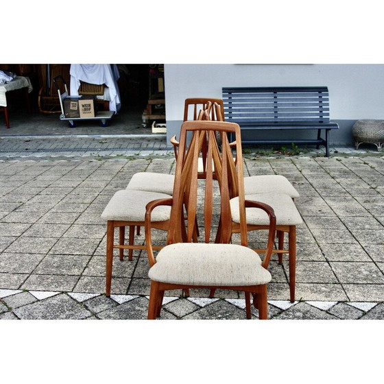 Image 1 of Set vintage Eva 4 stoelen en paar fauteuils van Koefoed