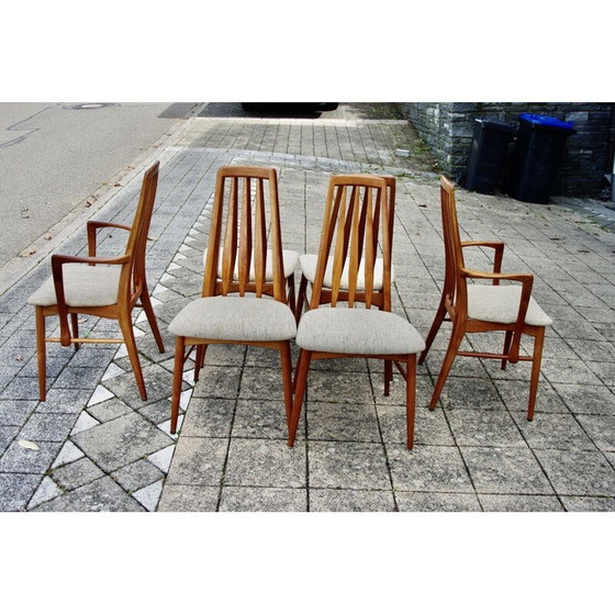 Image 1 of Set vintage Eva 4 stoelen en paar fauteuils van Koefoed