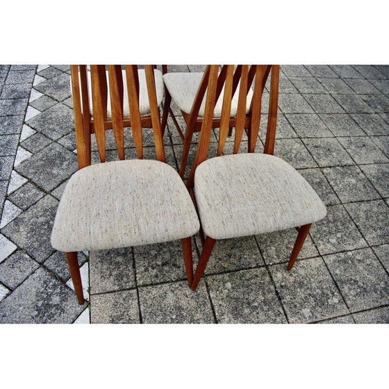 Image 1 of Set vintage Eva 4 stoelen en paar fauteuils van Koefoed