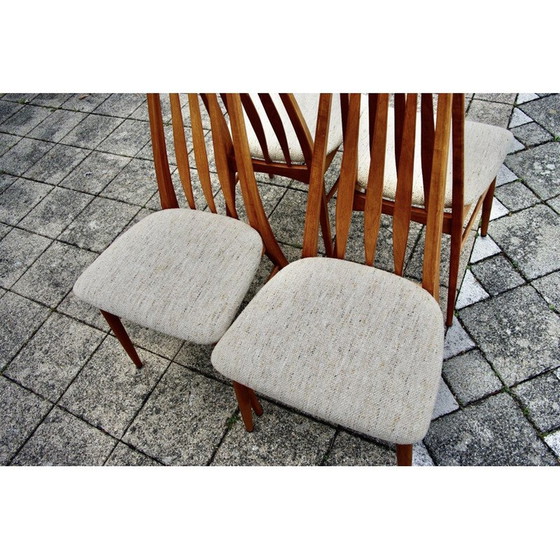 Image 1 of Set vintage Eva 4 stoelen en paar fauteuils van Koefoed