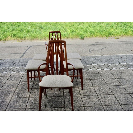 Image 1 of Set vintage Eva 4 stoelen en paar fauteuils van Koefoed