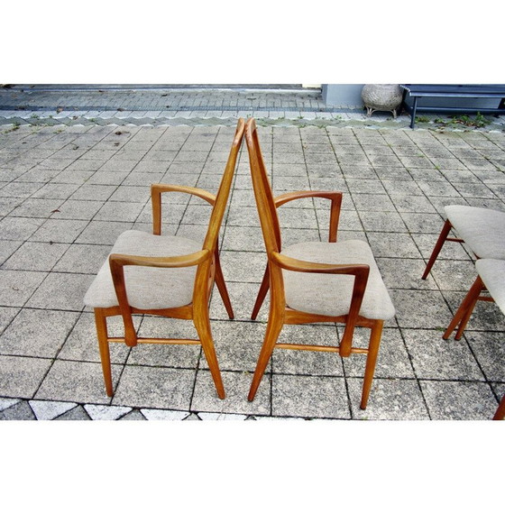 Image 1 of Set vintage Eva 4 stoelen en paar fauteuils van Koefoed