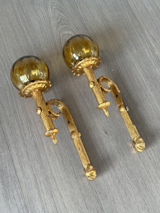 Image 1 of Kasteel Lampen Antiek Art Deco Wand Lamp Jaren 20