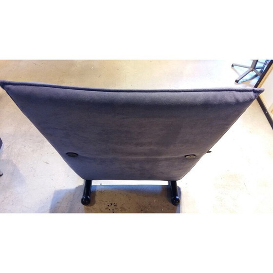 Image 1 of Artflex "T-Line" fauteuil in blauw alcantara, Burkhard VOGTHERR - 1984