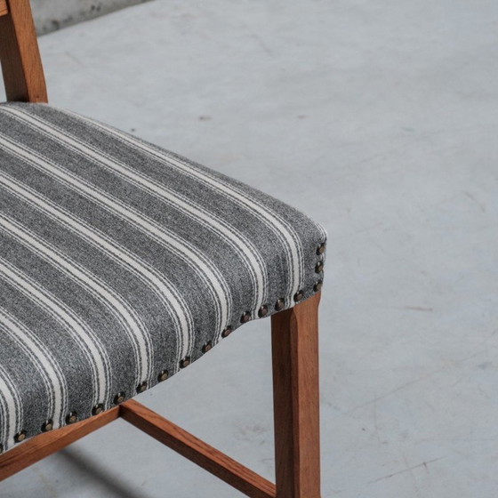 Image 1 of Set van zes vintage eiken eetkamerstoelen, Denemarken 1960