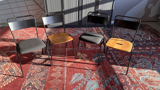 Image 1 of  Complete Set – Large Working Table Met 4 Working Chairs