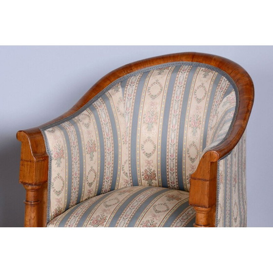 Image 1 of Vintage Biedermeier zitset van berkenhout, Oostenrijk 1830
