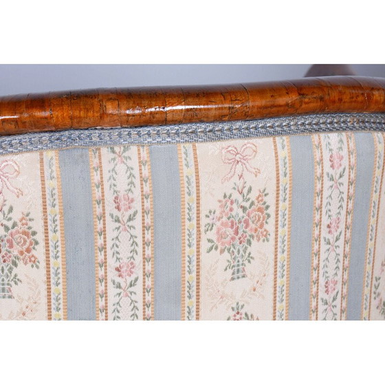 Image 1 of Vintage Biedermeier zitset van berkenhout, Oostenrijk 1830