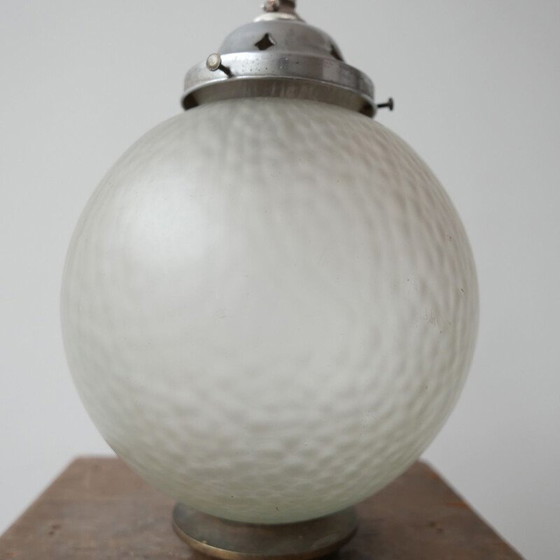 Image 1 of Mid century diffuus glazen hanglamp Duitsland, jaren 1950